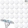 30Pcs Car Air Freshener Refill Felt Pads, 17.5MM/0.7inch Unscented Air Freshener Vent Clips Replacement White Oil Perfumes Refill Tablets for Car Diffusers