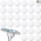 30Pcs Car Air Freshener Refill Felt Pads, 17.5MM/0.7inch Unscented Air Freshener Vent Clips Replacement White Oil Perfumes Refill Tablets for Car Diffusers