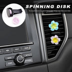 2PCS Flower Car Air Vent Clips, Cute Plumeria Automotive Air Fresheners Vents Clips Decoration, Girly Flower Auto Perfume Diffuser Decor Charm for Women (Blue+Purple)