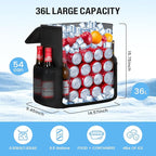 Cooler Backpack - 54 Cans Insulated Leak Proof Cooler Bag for Men & Women, Portable Picnic Camping Beach Hiking BBQ Lunch Backpack for Men and Women -Black