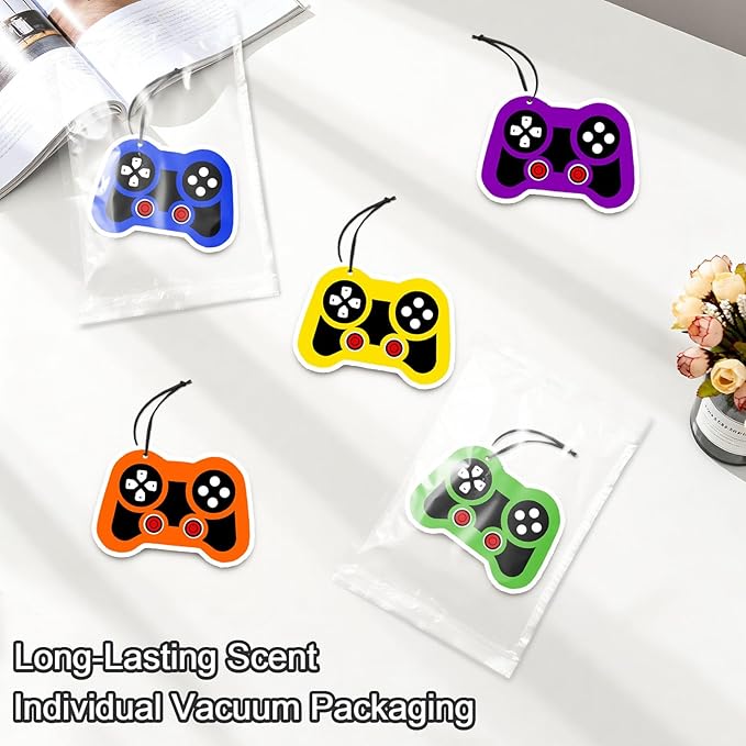 Game Console Car Air Fresheners,5-Pack Cedar Scents Cute Car Accessories,Funny Hanging Ornament Decor for Rearview Mirror,Long-Lasting Fresh Gifts for Women,Girls,Boys