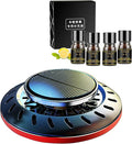 Kwak's Car Air Freshener,Rotating Solar Aromatherapy Essential Oil Diffuser Scent with Extra 4 Bottle Solar Car Air Freshener Refill