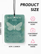 Butterfly Floral Coastal Christian Car Air Freshener 4 Pcs, Beach Aesthetic Religious Hanging Air Freshener for Cars Closet Drawer Books, Christian Car Accessories Mirror Decor for Women