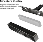 Metal Car Air Freshener Vent Clip - Car Air Freshener, Car Diffuser with 1 Zinc Alloy Outer Shell & 2 Gypsum Fragrance Refill Sticks, Decorative Car Accessories (Fit for Tesla, Dark Crystal)