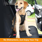 Dog Seat Belt, Safety Vest Dog Car Harness with Adjustable Buckle Dogs Seat-Belt for Vehicle Nylon Pet Safety Seats Belts Heavy Duty(XXL, Black)