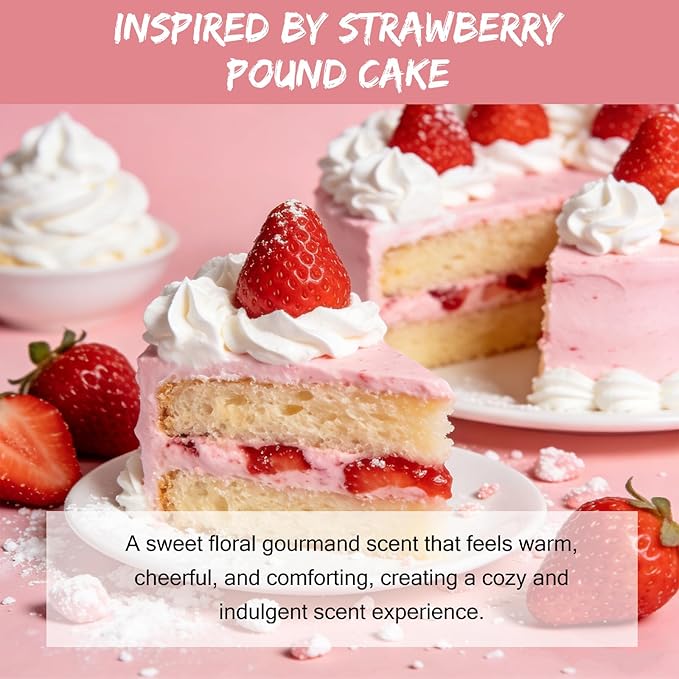 MUBYOK 1.5LB Strawberry Sugar Cake Premium Scented Aroma Beads for Making Car Freshies Supplies PreScented Beads for Car Air Freshener Sachets Long-Lasing Scent
