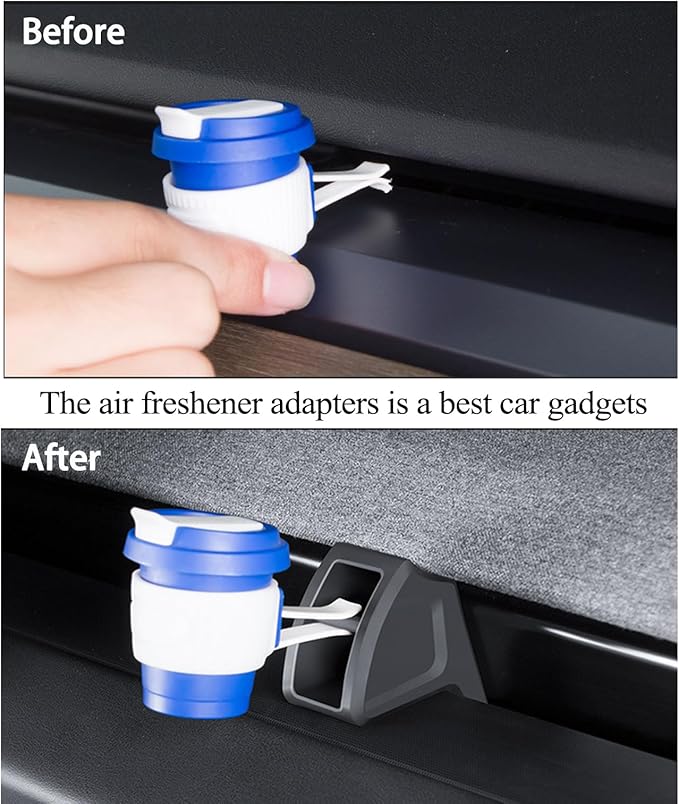 Air Freshener Adapter for 2025 2026 Tesla New Model Y Juniper Launch Series & 2024 2025 Tesla Model 3, Silicone Air Vent clips for Tesla Model Y/3 Car Accessories, without Air Freshener (Black, 2Pcs)