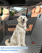 Dog Car Seat for Large Dogs, Back Seat Extender for Dogs, Foldable Pet Car Seat with Waterproof Oxford Fabric and Non-Slip Bottom, All-Around Protection and Strong Support, Grey