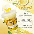 Diffusers for Home Lemon Scent 2 Pack, Bathroom Diffuser Cute Fruit Cup Shape for Office, Air Freshener Diffuser Gel Leak-Proof Car & Room, Bathroom Scent Diffuser Gift for Friends and Family