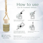 Sandalwood Rose Car Air Hanging Essential Oil, Car Air Freshener Diffuser, Long Lasting Essential Oils, Aromatherapy Vehicle Diffuser by Simplee & Co