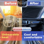 Windshield Sun Shade Umbrella for Car Foldable Umbrella Front Window Sunshade UV Block Windshield Shades for Sedan, SUV, Hatchbacks 57 * 31" (Abstract)