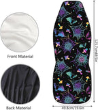 Bat Spiderweb Mushroom Car Front Seat Covers Full Set of 2,Universal Bucket Seats Protector,Fit for Most Vehicles