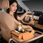 Multifunctional Car Armrest Cushion with Integrated Booster, 2026 Upgraded Universal Style Memory Cotton Car Armrest Box Pad, Car Center Console Armrest Pillow, with 2 Cup Holder (Black)