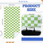 2 Pack Car Seat Towel Covers with Storage Bag 63 x 32 Inch Athletic Running Towel Seat Sweat Washable Non Slip Cover Gift for Car Outdoor Sport Activities (Green and White Plaid)