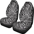 Zebra Print Car Seat Cover Universal Seat Covers for Front Seats for Auto Truck Van SUV 2 Pcs
