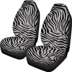 Zebra Print Car Seat Cover Universal Seat Covers for Front Seats for Auto Truck Van SUV 2 Pcs
