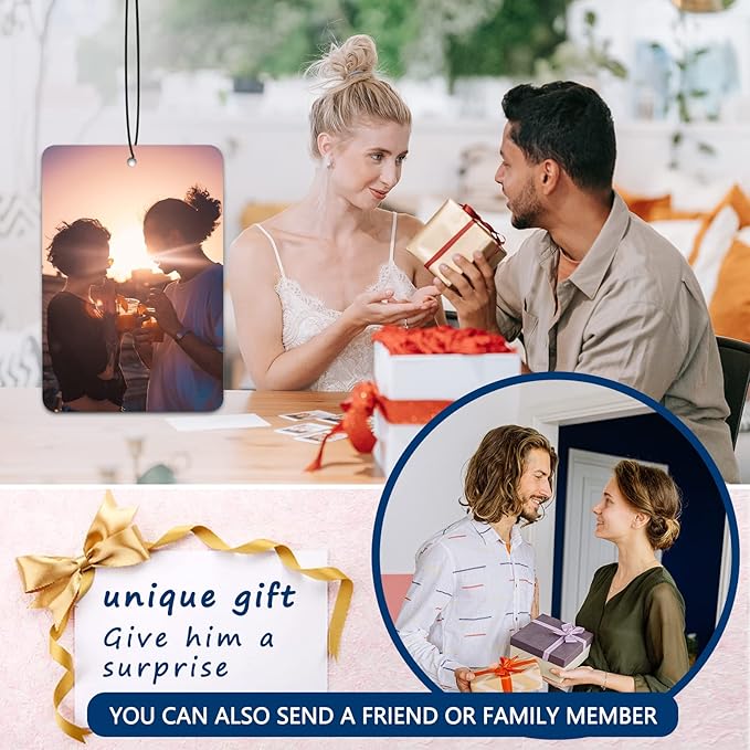 Custom Air Freshener for Car - Personalized Air Freshener for Car with Photo, Smell Air Fresheners with Picture for Hanging Ornaments (Unique Scented Gift)