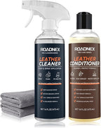 Leather Cleaner and Conditioner Kit | Leather Cleaner for Car Seats,Sofas,Furniture,Shoes,Boots,Bags | pH-Balanced,Restores,Protects | 2 x 16 oz Bottles