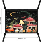 Mushroom Galaxy Car Storage Mesh Organizer Ceiling Cargo Net Double-Layer Adjustable Zipper Truck SUVs Travel Road Trip Essentials etc. Interior Organizer
