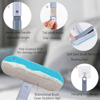 Pet Hair Remover, 4-in-1 Reusable Dog & Cat Hair Removal Tool – Extra Long Handle (23.4"), 2-Pack (Value Pack), Effective Lint Brush for Furniture, Couch, Carpet, Car Seats & Window Screens