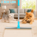 Carpet Rake for Pet Hair Removal Tool 5-in-1 Set Includes Retractable Carpet Rake, Grooming Brush, Hair Scraper, Hooks & Lint Removers for Carpets, Rugs, Furniture & Car Interiors