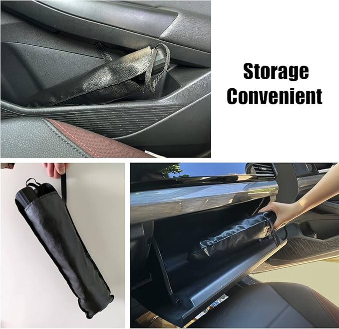 Car Windshield Sun Shade Umbrella, Reflective Sunshade for Front Window Blocks UV Rays Heat Keep Vehicle Cool, Foldable Shade Front Windshield Car Accessories Interior (55x31 Inches)