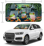 Frog Car Windshield Sun Shade Foldable Sunshade Front Window Cover Sun Visor Protector Accessories (59x27.5 inches)