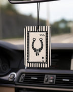 Rustic Western Car Air Freshener 4 Pcs Coconut Scented, Horseshoe Cowgirls Hat Boots Floral Car Accessories Mirror Decor for Women, Western Hanging Air Freshener for Cars Closet Drawer Books