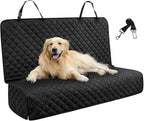 Dog Car Seat Cover for Back Seat Waterproof Bench Seat Cover Protector Nonslip Durable Soft Pet Dog Back Seat Cover for Car, Truck, & SUV (Black)