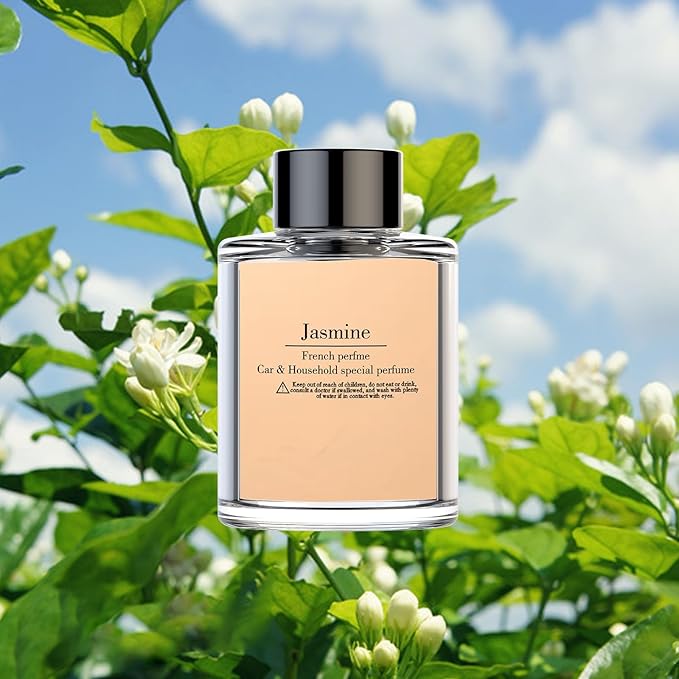 Smart Car Air Freshener Refill, 100 ML Car Diffuser Perfume, Lasts 4-6 months, Made with Natural Plant Extracts, French Imported Fragrance - Jasmine