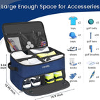 YOREPEK 2 Layer Golf Trunk Organizer, Golf Gifts for Men with Separate Ventilated Compartment for 2 Pair Shoes, Waterproof Car Trunk Locker for Balls, Tees, Clothes, Gloves, Gifts for Golfers