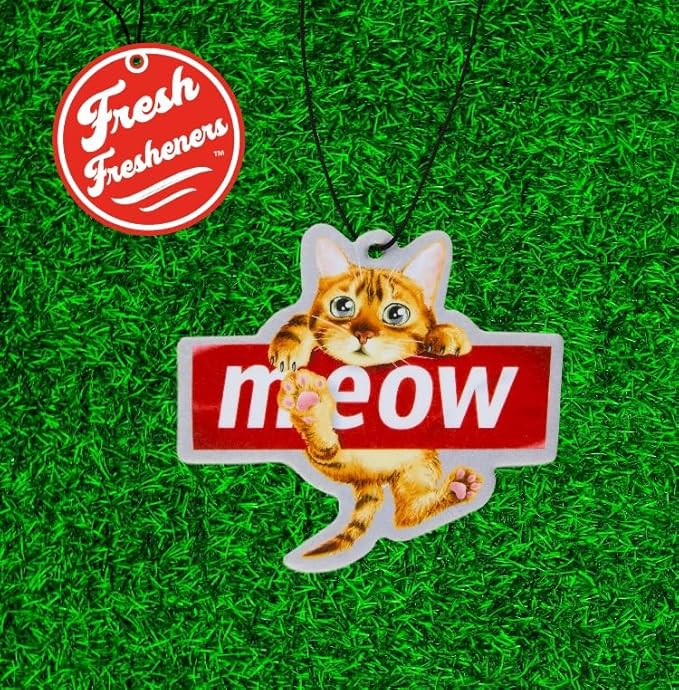 Car Air Freshener Scented With Premium Oils By Fresh Fresheners (Meow Cat)