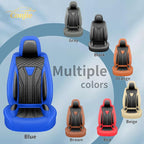 Fit Sentra Car Seat Covers Compatible with Nissan Sentra 2001-2025 2026 - Full Set Premium Leather， Waterproof Breathable， All-Weather Seat Cushion Protecto&Airbag Compatible （Blue & Black