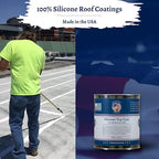 Countryman Coatings - 100% Silicone Roof Coating Restore Your Roof in a Day Seal Leaks, Cracks, Seams, Penetrations Adheres to All Surfaces (1 Quart, White) (Pack of 2)