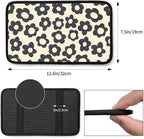 Vintage Groovy Flowers Auto Center Console Cover Pad Car Armrest Seat Box Cover Cushion Universal for Most Vehicle SUV Truck Car Accessories Decor