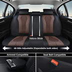 Coverado Car Seat Covers, Seat Covers Full Set, Coffee Car Seat Cover, Auto Seat Covers Front Seats Rear Seat Cover, Luxury Car Seat Cushion,Leather Seat Cover Seat Protector Universal Fit Most Cars