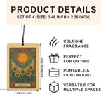 Vintage Boho Witchy Tarot Card Car Air Freshener 3 Pcs, the Sun Moon Star Tarot Card Air Freshener Hanging for Cars Books Closet Drawer, Witchy Car Accessories for Women Men