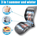 Ventilated Black Front Seat Cooling Seat Cover, 16 Fans 3 in 1 with Air Conditioning Refrigeration Device, Car SUV Universal Cooling Seat Cover Covers with Massage (Black)