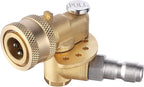Meteor Blast Pivoting Coupler, 120 Degree with 5 Angles, heavy duty design and Stainless Steel Safety Lock for Pressure Washer Spray Nozzle, Clean Hard to Reach Area, 5000PSI, 1/4” Quick Connect