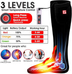 Autocastle Heated Socks for Men Women - Rechargeable Battery Electric Socks for Chronically Cold Feet - Winter Warm Thermal Washable Unisex Foot Warmer for Hunting Skiing Cycling