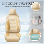 Fit Tucson Premium Leather Car Seat Covers Compatible with Hyundai Tucson 2010-2026, Breathable, Wear Resistant, Airbag Compatible, All-Weather Protection & Full Coverage, 2 Front Seat Beige