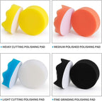 3 Inch Drill Buffing Pad, 11 Pcs Car Foam Polishing Pads Kit, Drill Buffer Polisher Attachment Buffing Kit for Car Polishing, Waxing, Sealing Glaze