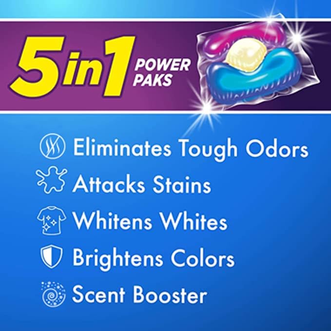 Arm & Hammer Plus OxiClean With Odor Blasters Laundry Detergent 5-IN-1 Power, 42 count (Packaging may vary) (Pack of 2)