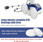 Pool Cleaner Large Wheel Replacement with Tire & Bearings, Compatible with Polaris 280 (Not for 360/380) Durable Pool Vacuum Wheel Replacement Parts