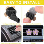 NBTEPEM 6 PCS Daisy Flower Air Vent Clip Car Decoration Accessories Air Conditioning Outlet Clip Car Air Freshener Clip Charm Car Interior Decor(3 cm, 3.3 cm, Purple)