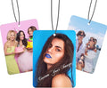 3 Pcs 1 Set Custom Car Air Freshener - Double Sided Photo Personalized Car Scents, Smell Fresheners With Picture Text for Wardrobe Bathroom (Rectangle - 3 pics)