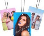 3 Pcs 1 Set Custom Car Air Freshener - Double Sided Photo Personalized Car Scents, Smell Fresheners With Picture Text for Wardrobe Bathroom (Rectangle - 3 pics)