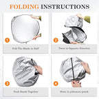 Windshield Sun Shade Car Window Shade UV Reflector Keeps Vehicle Cool Folding Sun Visor Heat and Sun Reflector (Standard 59 x 31.5 inches)