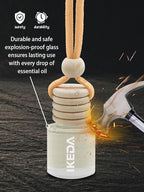 Ikeda Car Air Freshener: Hanging Car Smell Air Freshener | 10ml Hanging Car Perfume | Long Lasting Fragrance | Strong Scents Diffuser for Auto Home (Memory|Circular)