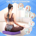 TushGuard Gel Seat Cushion for Long Sitting, Enlarged & Thickened Patent Design, Breathable Cooling for Office Chair, Soft Car Seat Cushion for Wheelchair (Standard, Black)